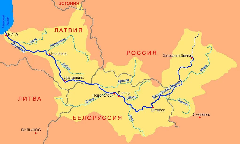 Исток реки Западная Двина. Бассейн реки Западная Двина. Западная Двина река на карте России. Западная Двина река на карте от истока до устья.