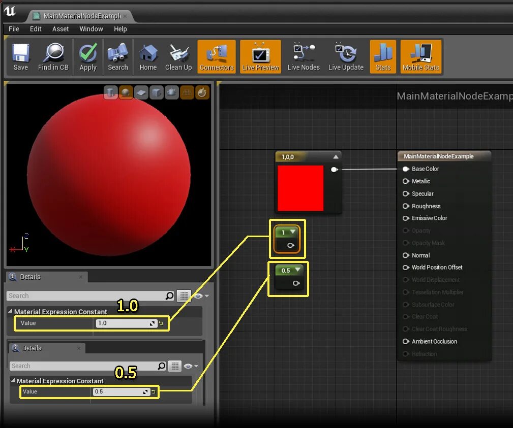 Ue4 material Editor. Unreal nodes. Material nodes. Blender Metal material node examples.