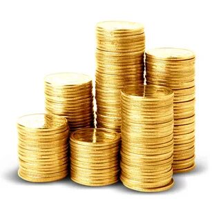 Стопка золотых монет ПНГ на Прозрачном Фоне * Скачать PNG Стопка золотых монет