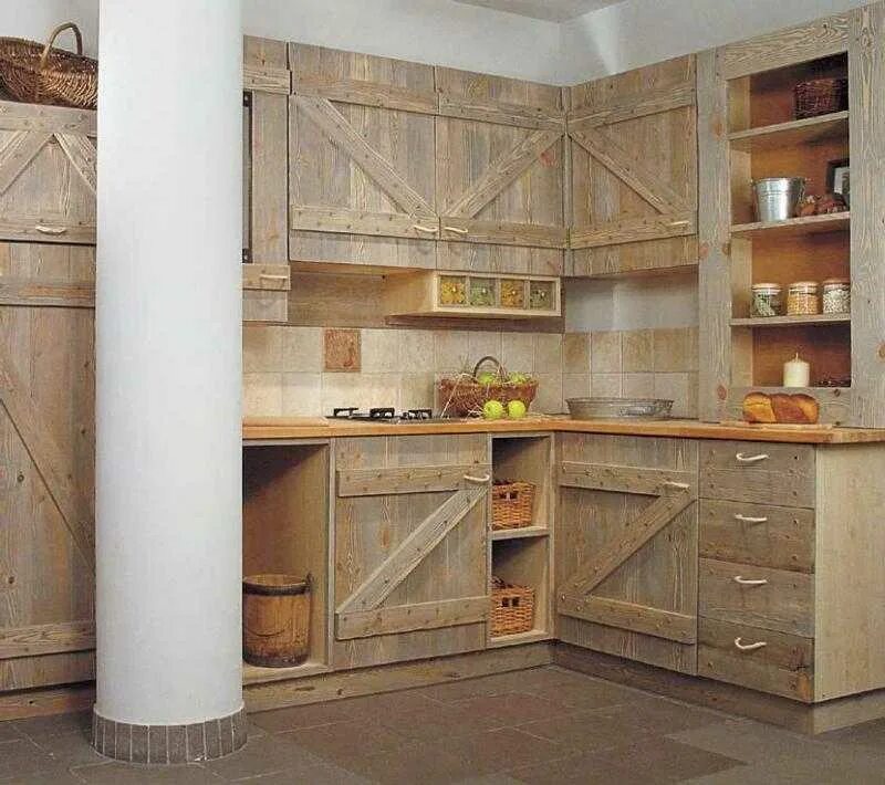 Как сделать деревянную кухню