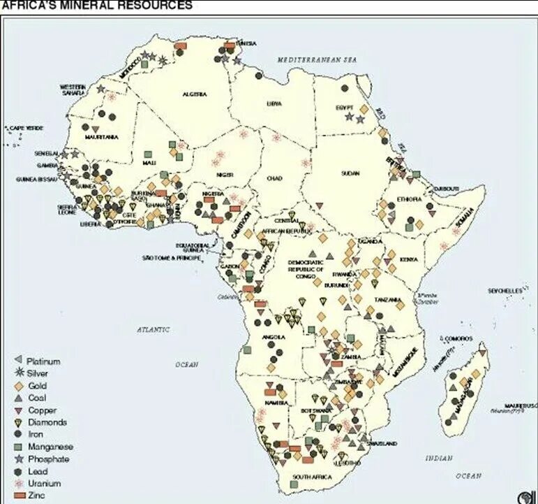 Нефть в каких странах африки. Минеральные ресурсы Африки карта. Африка месторождения полезных ископаемых карта. Карта полезных ископаемых Африки. Полезные ископаемые Африки на карте.