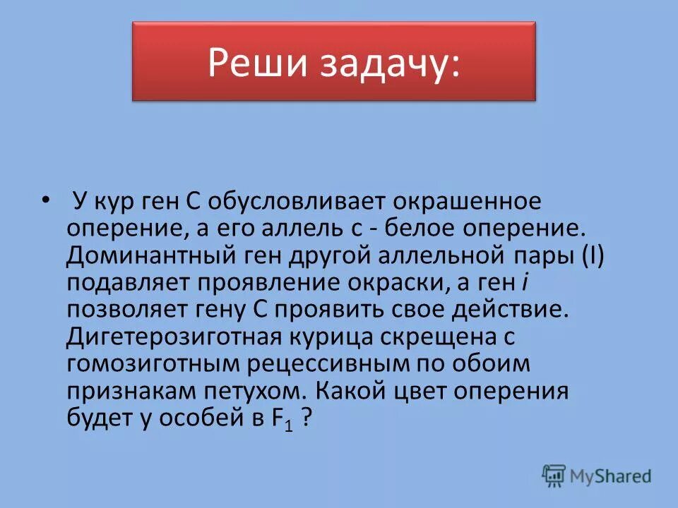 У кур ген с определяет окраску оперения а ген с белое оперение. У кур ген белого оперения доминирует над геном окрашенного. Геном курицы. Ген это единица наследственной информации.