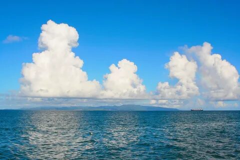 cloud, sky, white, wave, cumulus, island, blue, japan, dream, rainbow, cari...