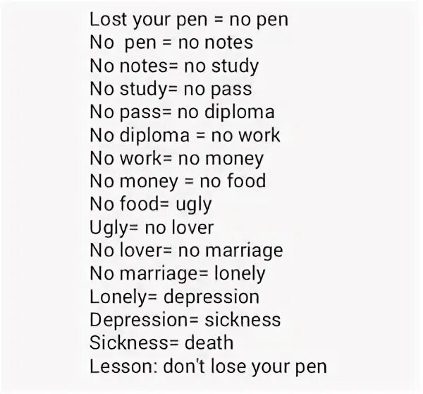 Lost your Pen. Lost your Pen no Pen. Don't lose your Pen. If you Lost your Pen. I don t have a pen