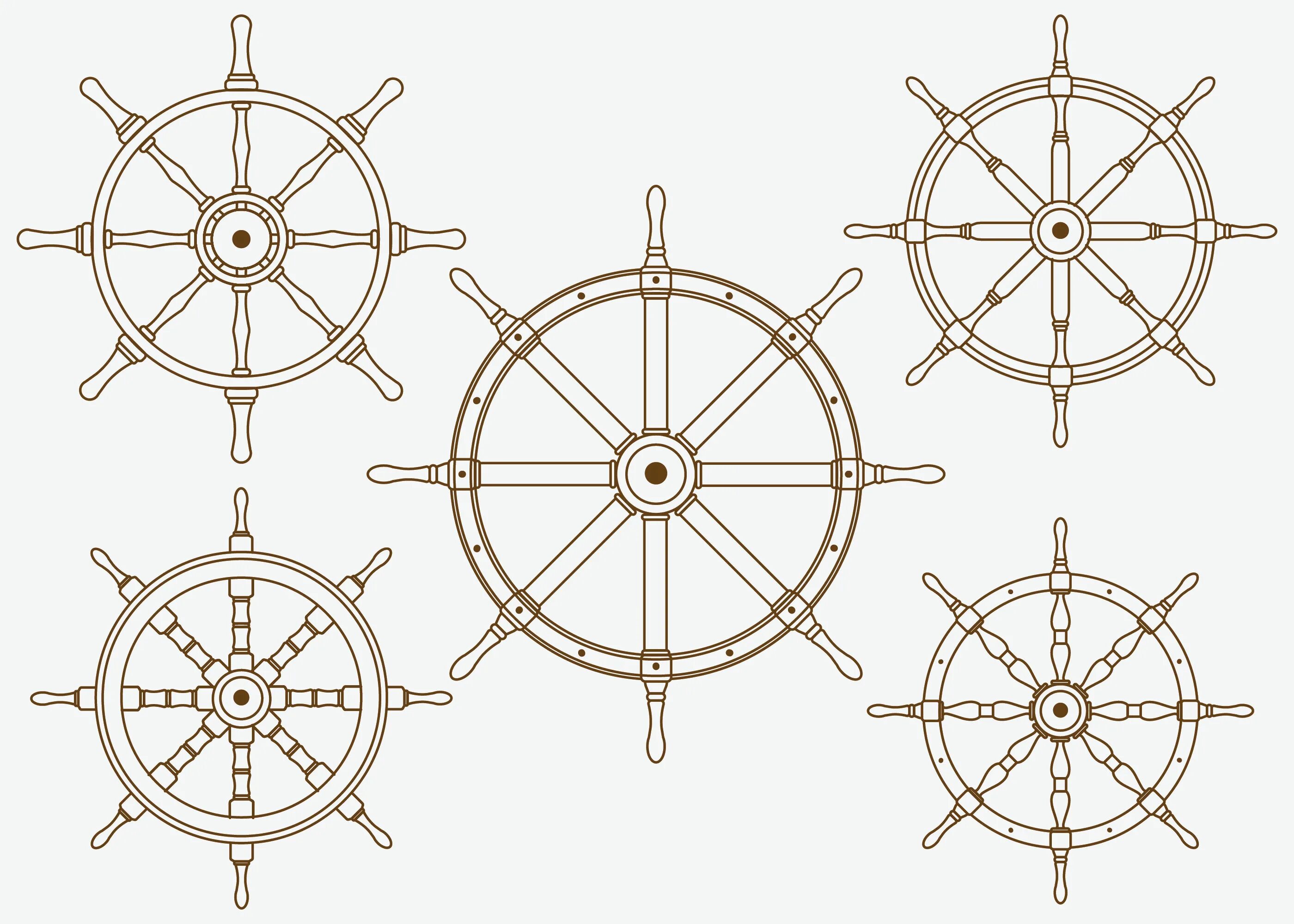 Ships wheel. Штурвал. Штурвал корабля. Руль корабля вектор. Штурвал рисунок.