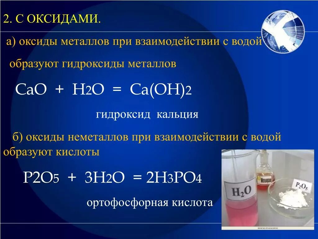 Гидроксид кальция соединения класс веществ. Реакции взаимодействия воды с оксидами металлов. Взаимодействие оксидов с водой. Оксиды при взаимодействии с водой. Взаимодействие гидроксидов с водой.