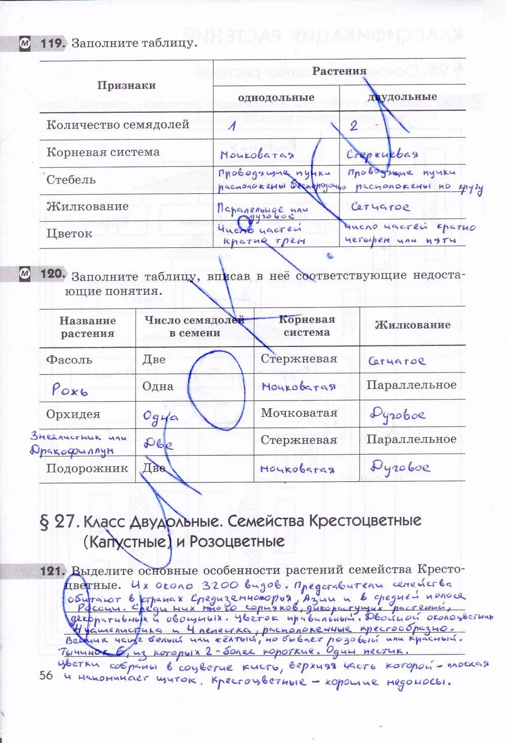 Тесты биология 6 класс пасечник с ответами