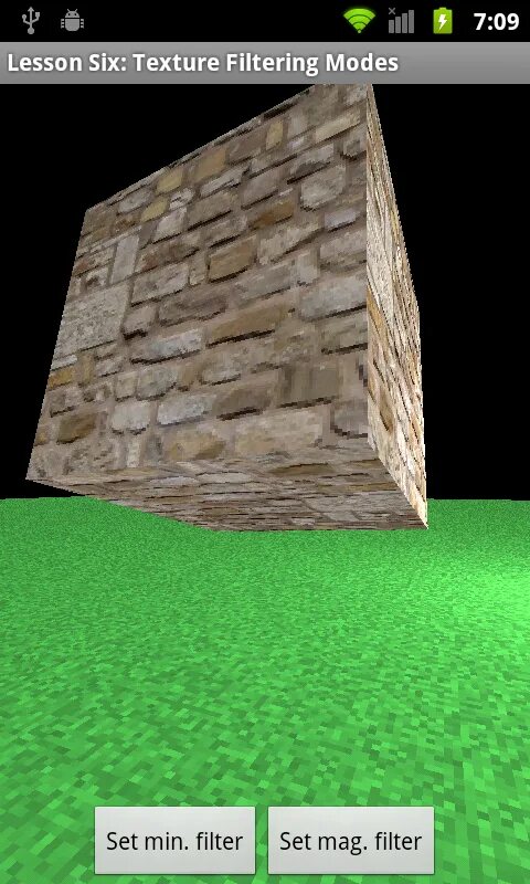 Opengl es 2.0. Texture filtering mode. opengl put images to texture efficiently. put images to texture compact way opengl.