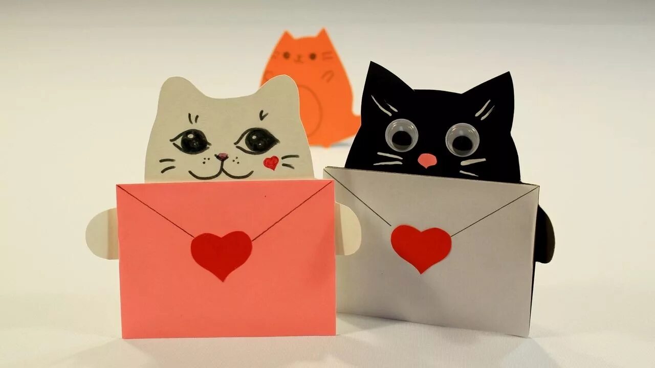 Бумага друг. Кошка из бумаги. Самодельная открытка с котиком. Объемная открытка с котом. Поделка котик из бумаги.