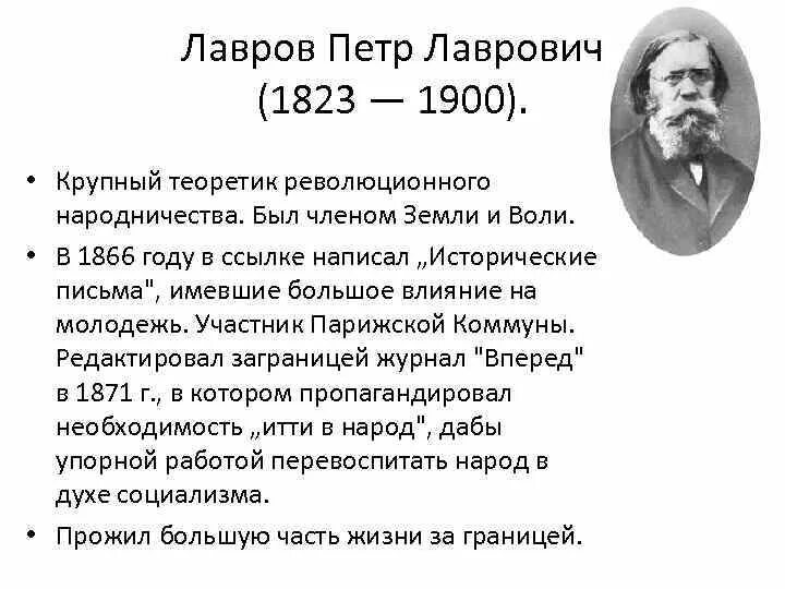 Философия Петра Лавровича Лаврова (1823–1900). Л л лавров а б