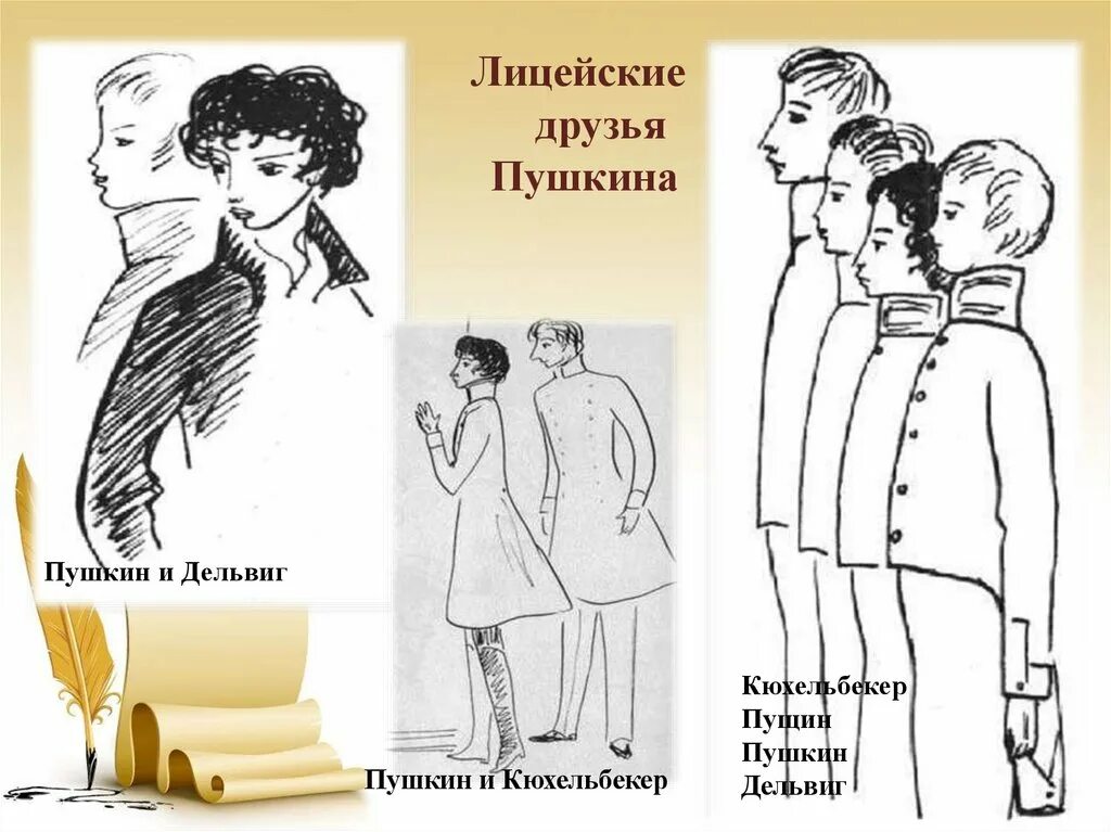 Пущин Дельвиг Кюхельбекер. Пушкин Дельвиг Кюхельбекер. Лицейские годы Пушкина Пущин. Друзья Пушкина. Назовите друзей пушкина