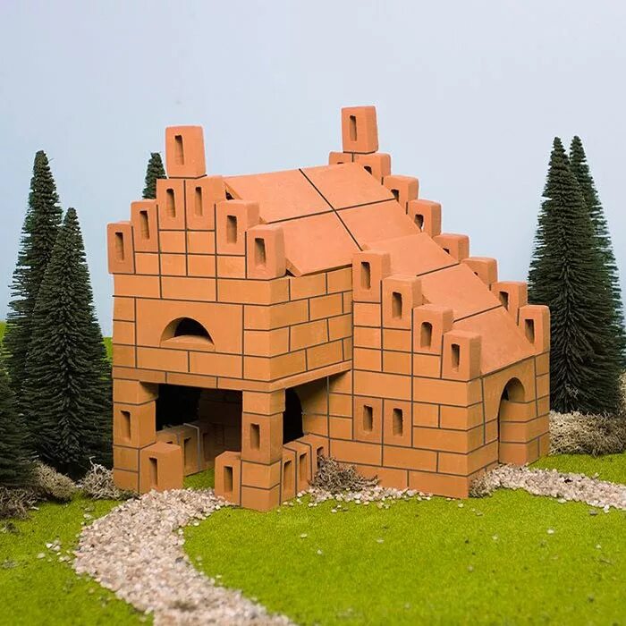 Дом из кирпича для детей. Конструктор brickmaster 206 летний домик (243 детали). брикмастер. конструктор-кирпичики арт.206 &quot;летний домик&quot; /5. конструктор висма brickmaster 206 летний домик. конструктор кирпичики брикник.