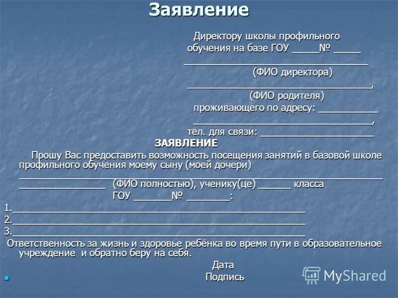 Школа 18 заявление