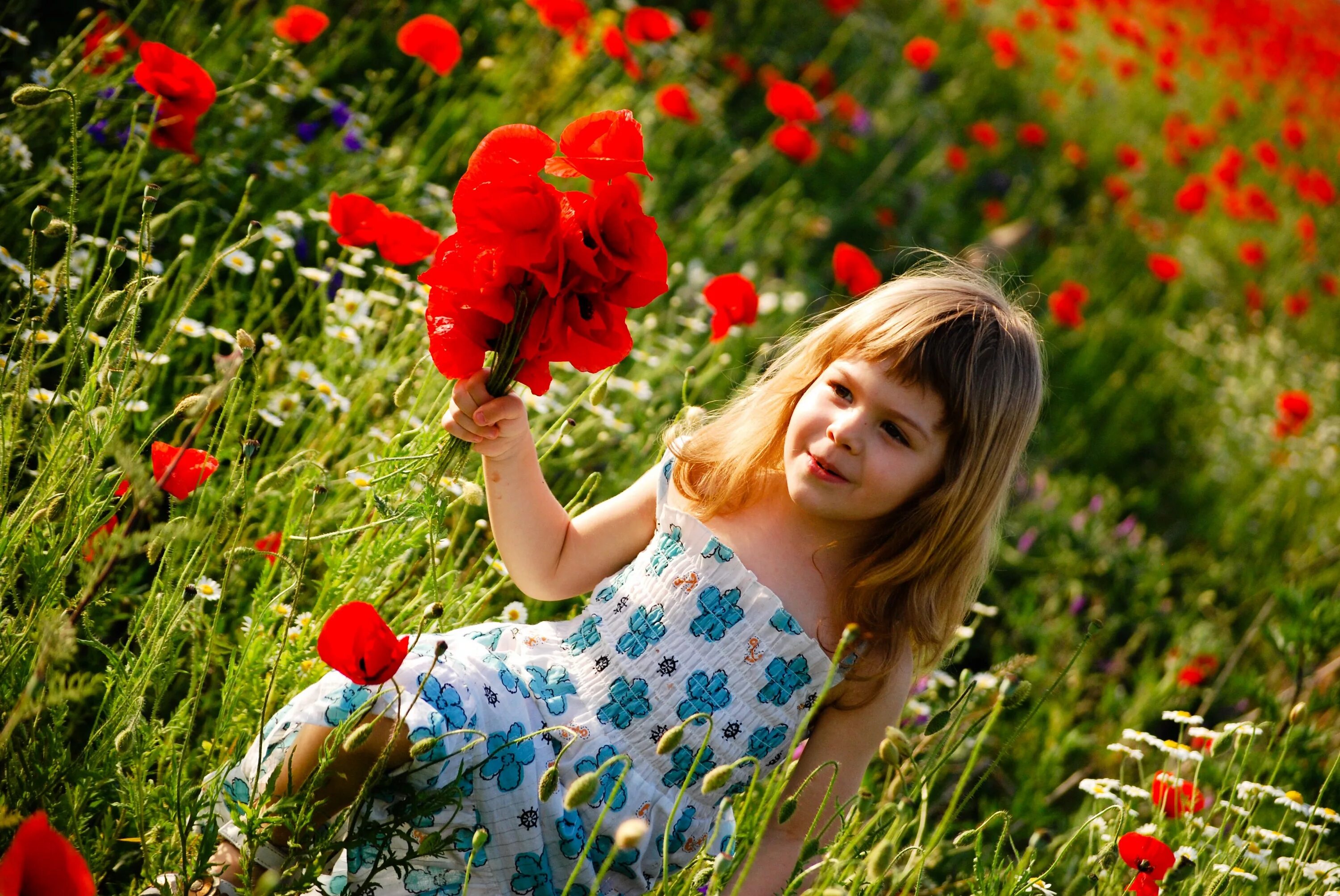 Девочка летом. Цветы для детей. Лето дети. Девочка с цветами.