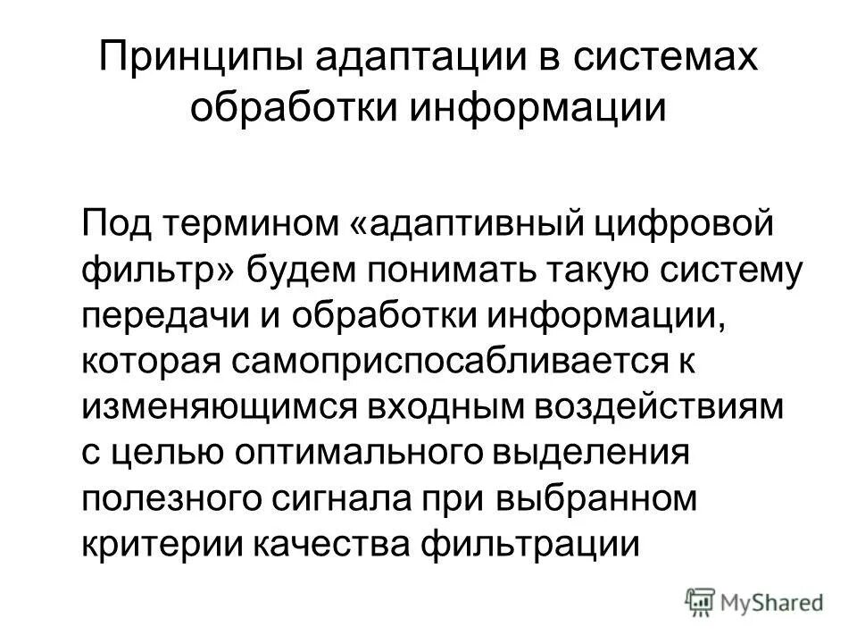 принцип адаптации