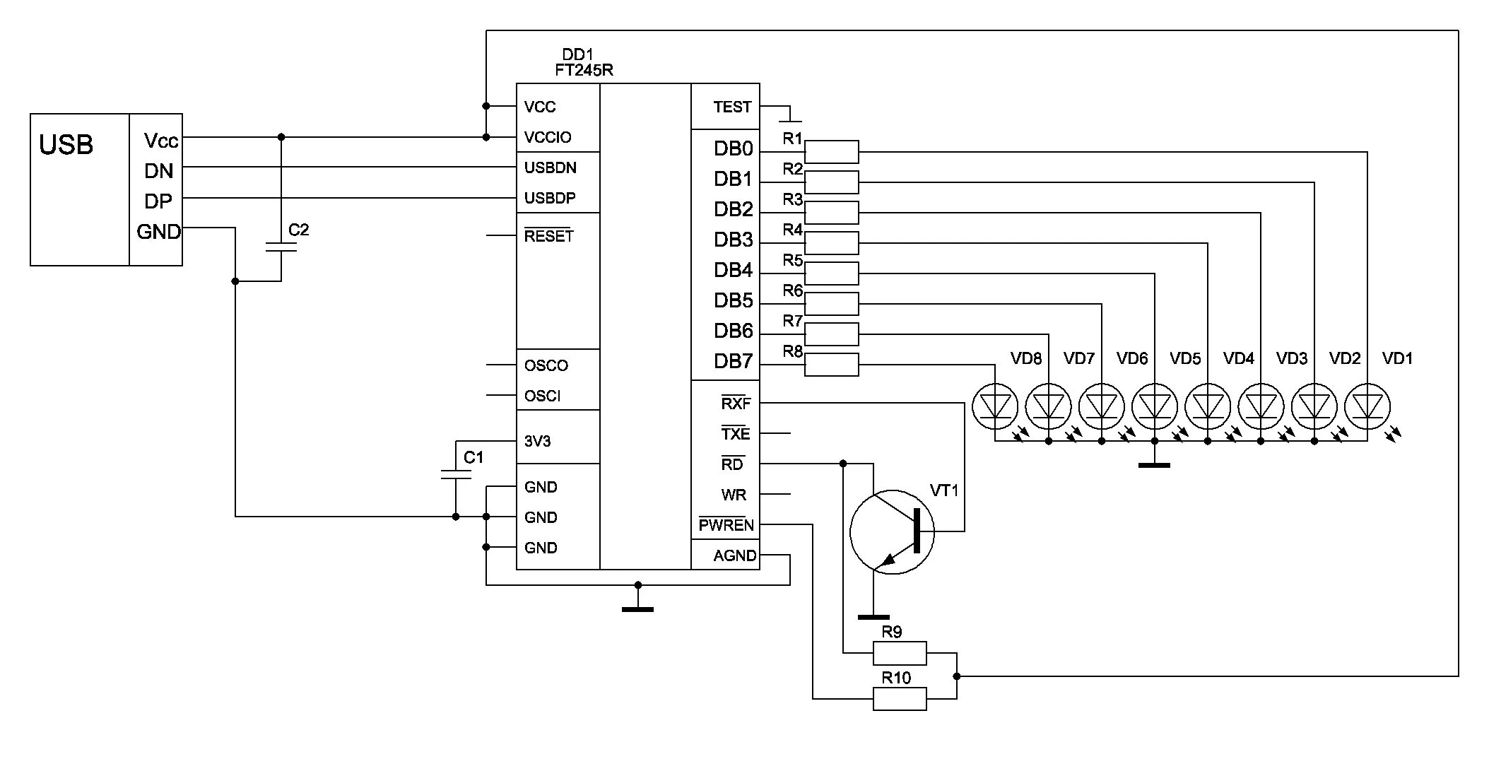 Управление 245. Ft245bl datasheet. ft245 программирование. ftdi ft245. ft245rn схемы.