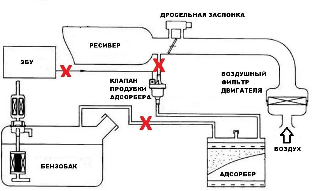 Симптомы абсорбера. Схема подключения адсорбера. Схема абсорбера УАЗ. Клапан продувки адсорбера УАЗ. Схема подключения клапана адсорбера.