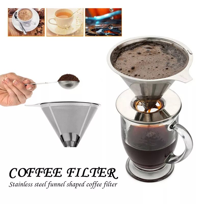 Фильтр кофе воронка. Фильтр для кофе многоразовый ( воронка для кофе ). Воронка дриппер стальная для кофе OZON 975 рублей. Воронка для фильтрации кофе. Воронка для кофейных фильтров.