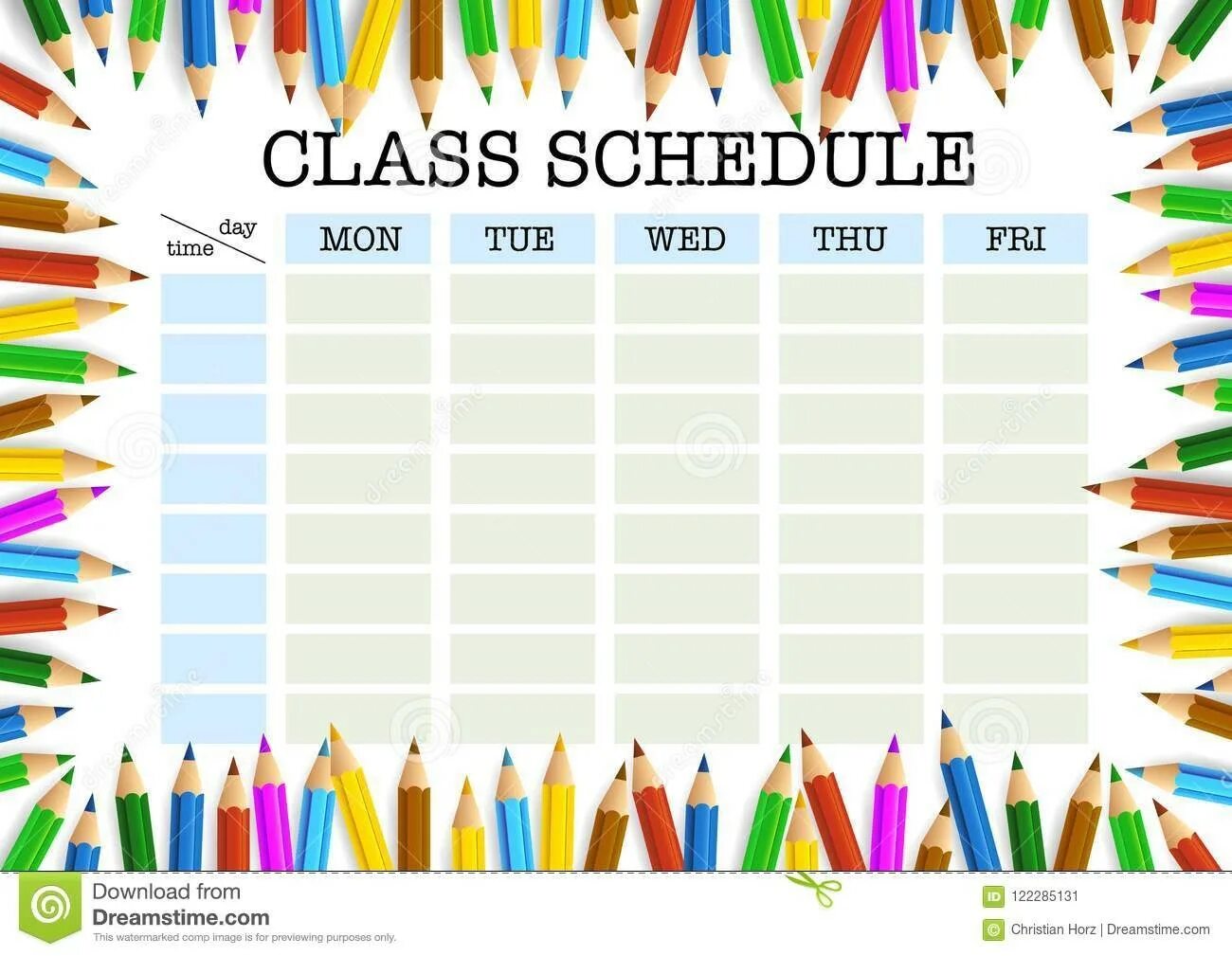 Class schedule