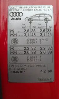 Давление в шинах 205 55 16 зима