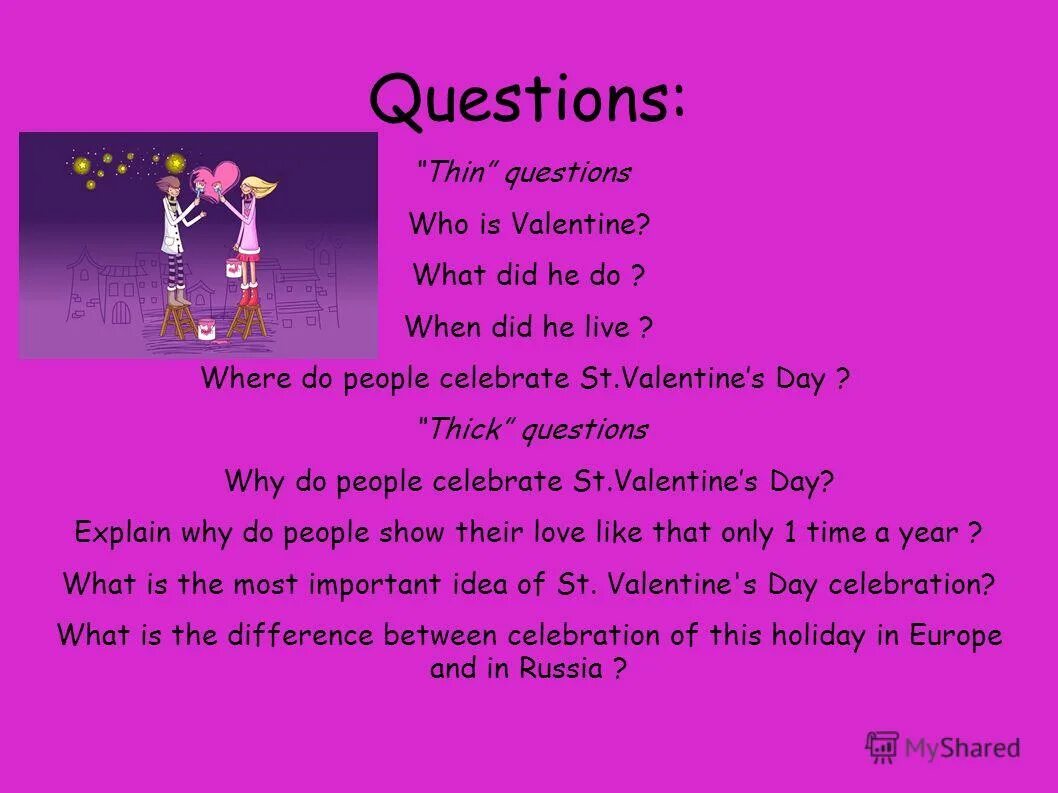 Valentines day questions. St Valentines Day questions. Saint Valentine's Day questions.