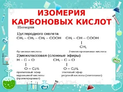 Виды изомерии кислот