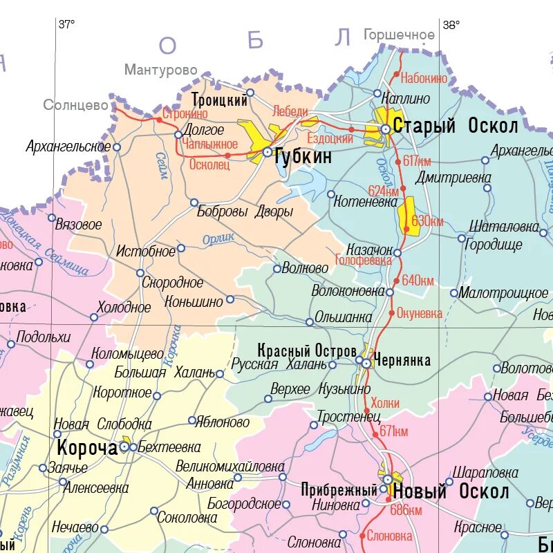 Карта белгородской и харьковской. Белгородская область на карте. Белгородская область на карте России. Регионы Белгородской области. Белгородская область граница.