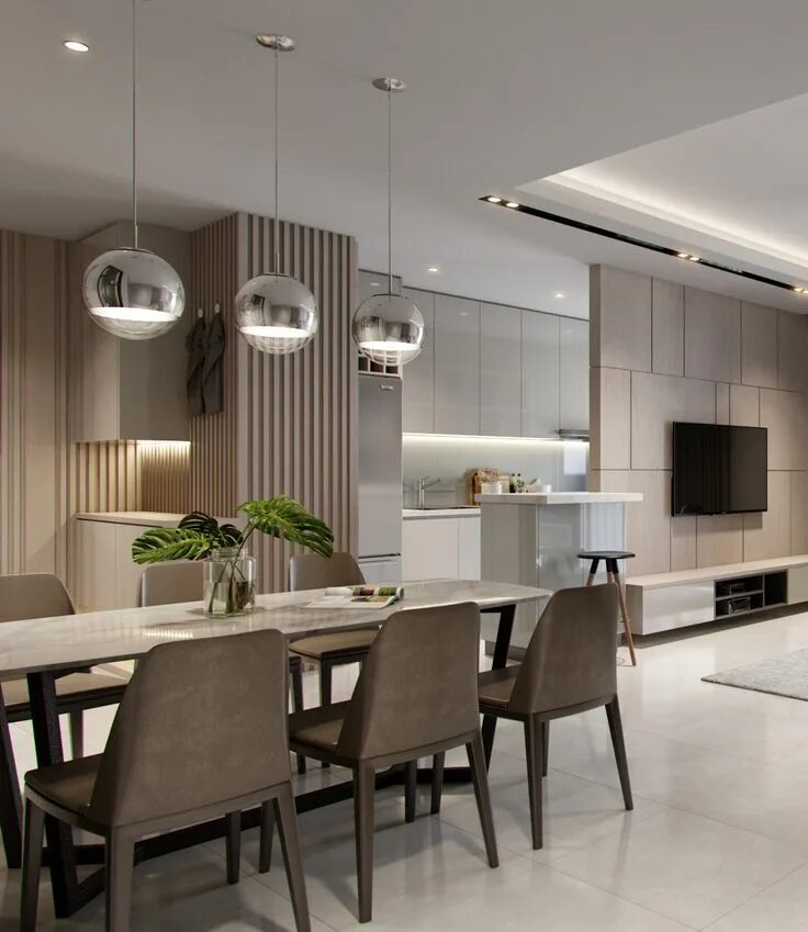 Victory Apartment by Volen Valentinov Contemporary apartment, Kitchen design, Ki