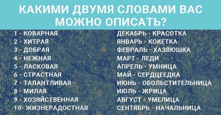 Типы людей по цифрам