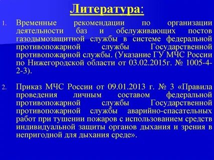 Структура газодымозащитной службы