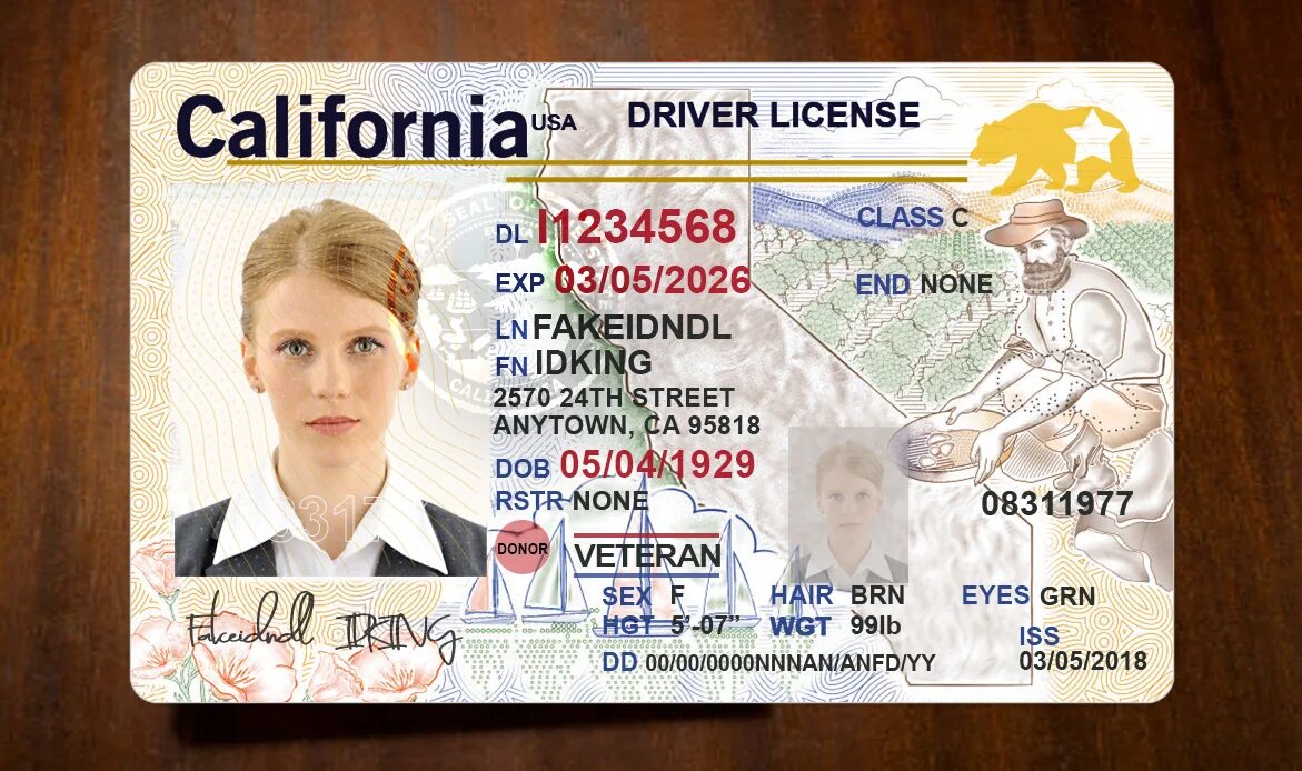 License ended. Driver License. California Driver License.