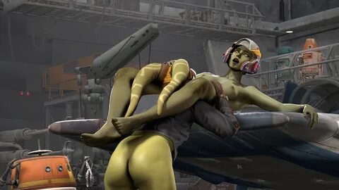 artist request, chopper, hera syndulla, star wars, 3d, highres, 2girls, ass...