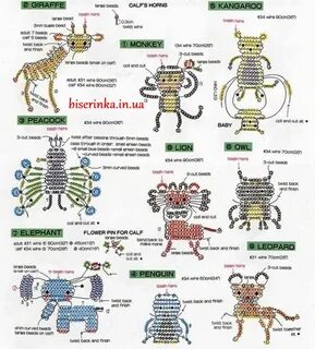 Зверюшки из бисера схемы плетения - подробные видео инструкции.