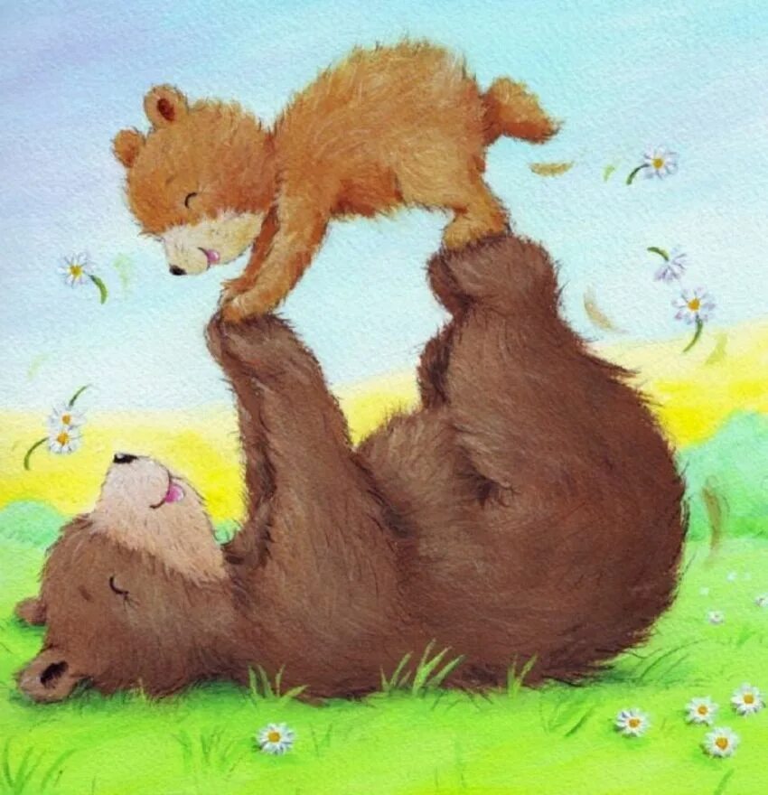 Медведь с медвежонком. Медведь иллюстрация. Медвежонок иллюстрация. Медведица с медвежатами.