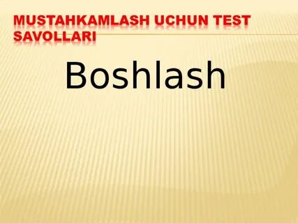 Test savollari