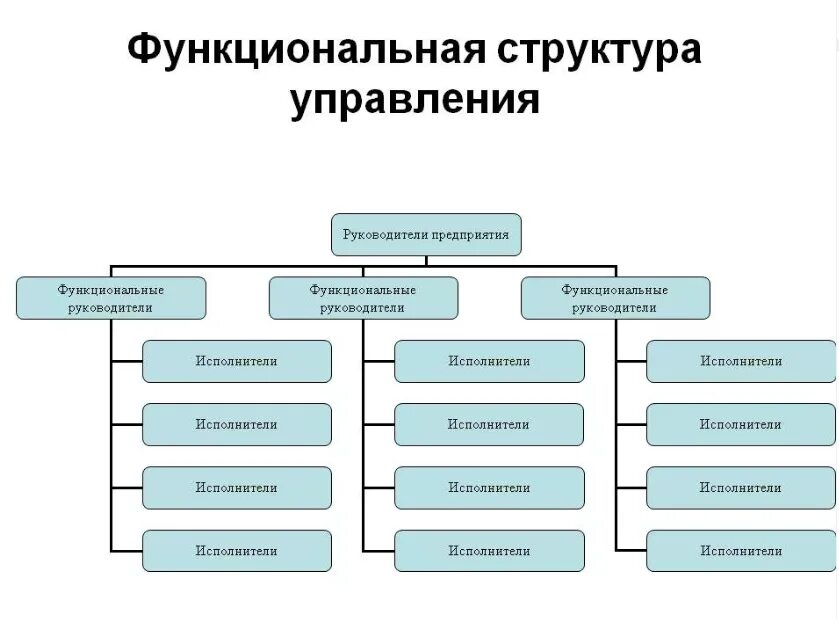 Какой тип управления. Функциональная организационная структура управления схема. Функциональная структура управления схема. Функциональная структура управления предприятием схема. Функциональная структура управления организацией схема.