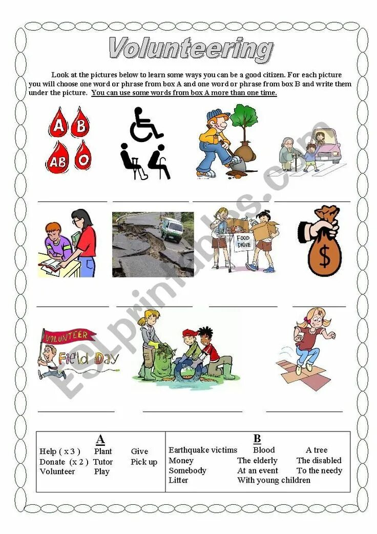 Volunteer worksheets. Volunteering worksheets. Volunteering worksheets. Упражнения по теме charity. Volunteering worksheets.