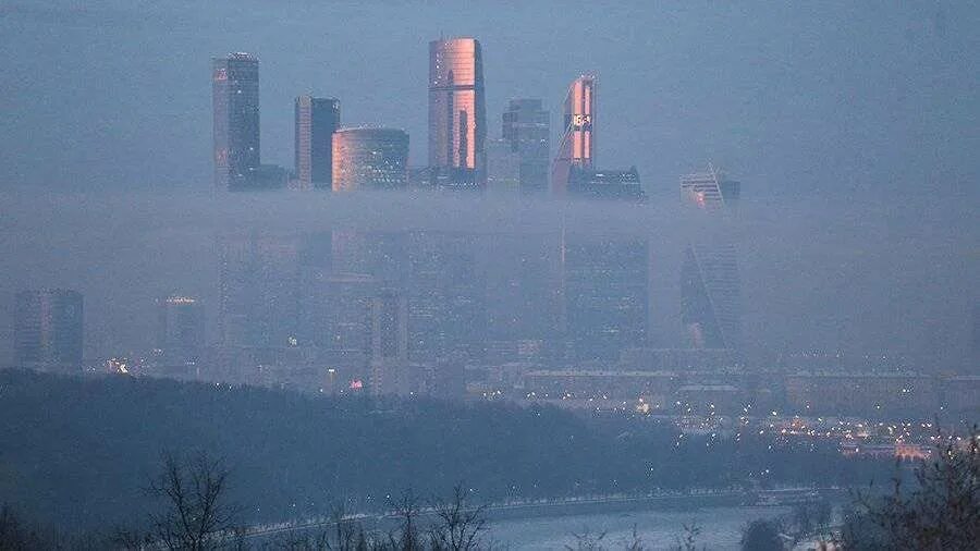 Москва-Сити в тумане. 2022 Москва ВКонтакте