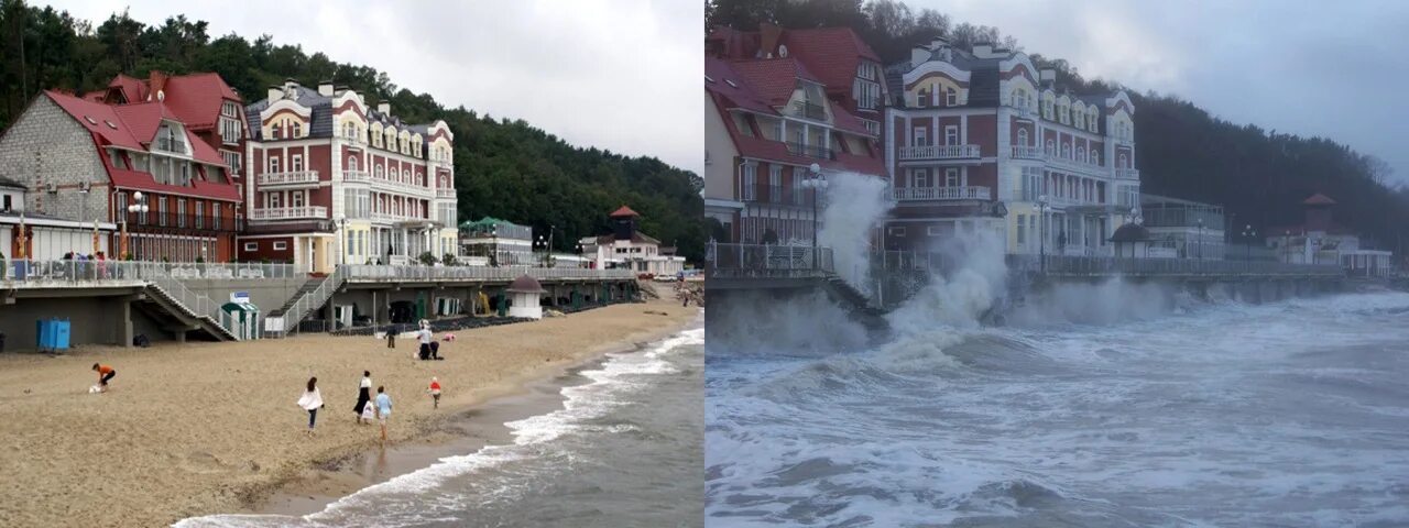 Температура воды моря зеленоградск. Шторм в Светлогорске. Шторм на море в Светлогорске. Променад в Светлогорске после шторма. Калининград Светлогорск море.