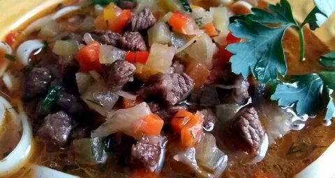 Лагман в афганском казане