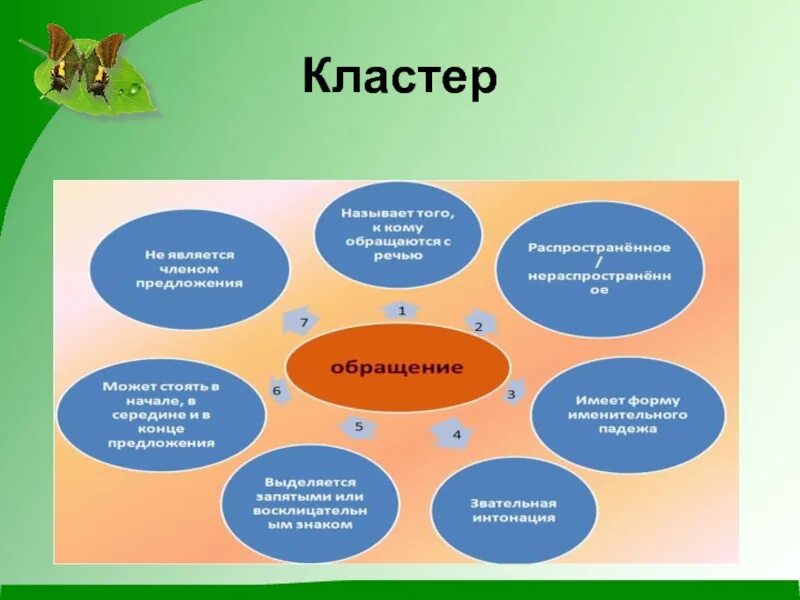 Русский язык 8 класс тема обращения. Кластер обращение. Кластер обращение 8 класс. Кластер на тему обращение. Кластер предложения с обращениями.