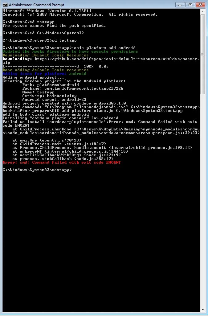Cmd Error. Test Error. Cmd Error to Shock. Android Test Error. Error command failed with exit code 1