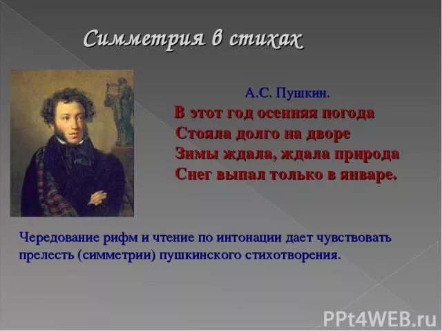 Стих пушкина снег. Стихотворение о симметрии. Стих в тот год осенняя погода Пушкин. Зимы ждала ждала природа. Стих Пушкина снег выпал только в январе.