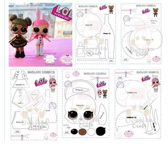 Кукла лола выкройки Lol dolls, Felt dolls, Felt doll pattern