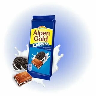 Шоколад alpen gold oreo молочный