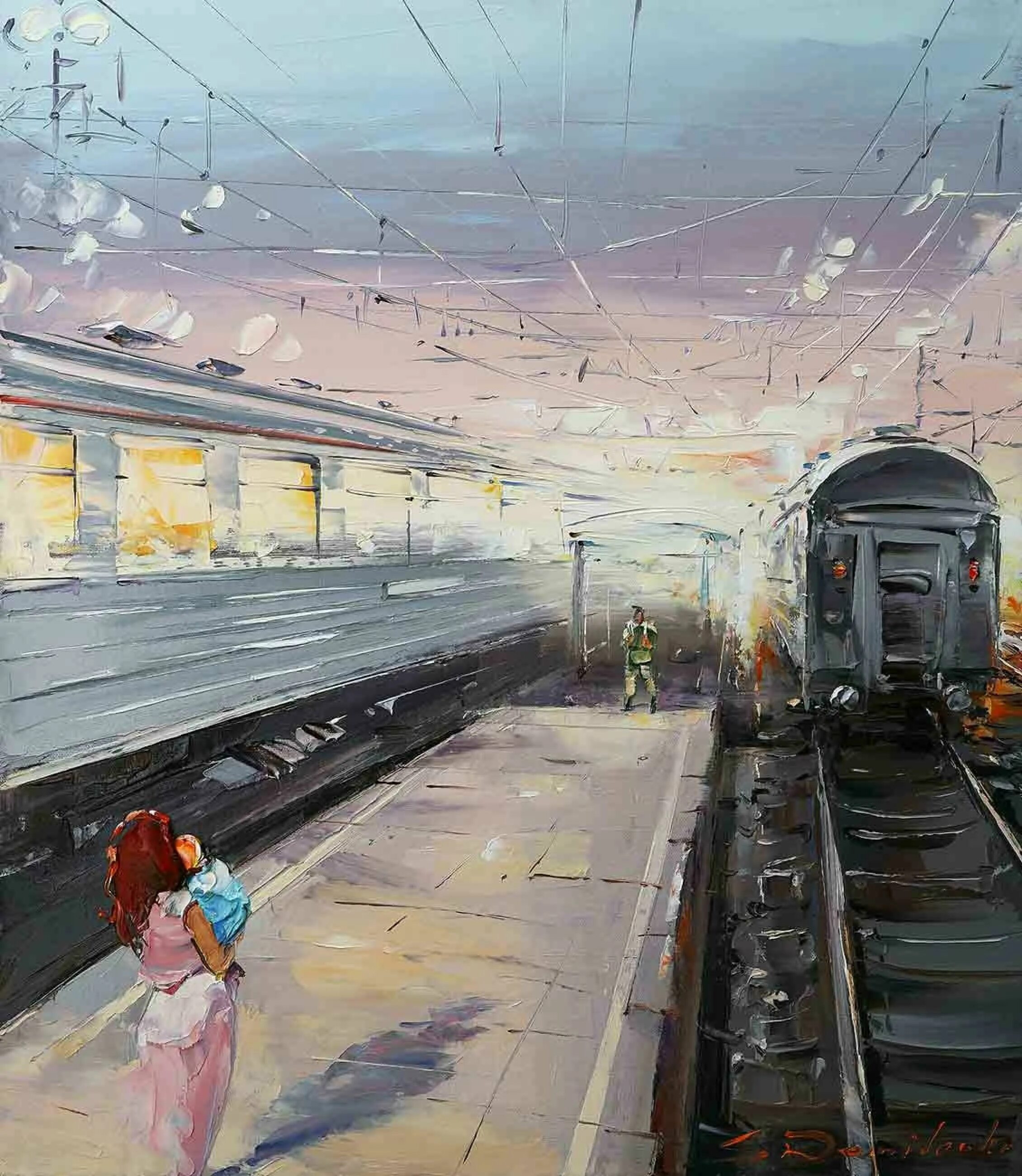 Картины художников. Перрон картина. Вокзал в живописи. Картина петропавловск. Казанский вокзал москва картины.