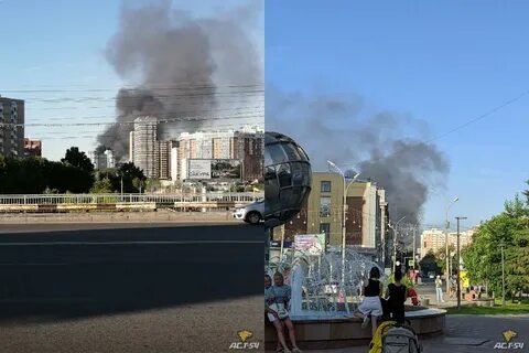 Крупный пожар в тц