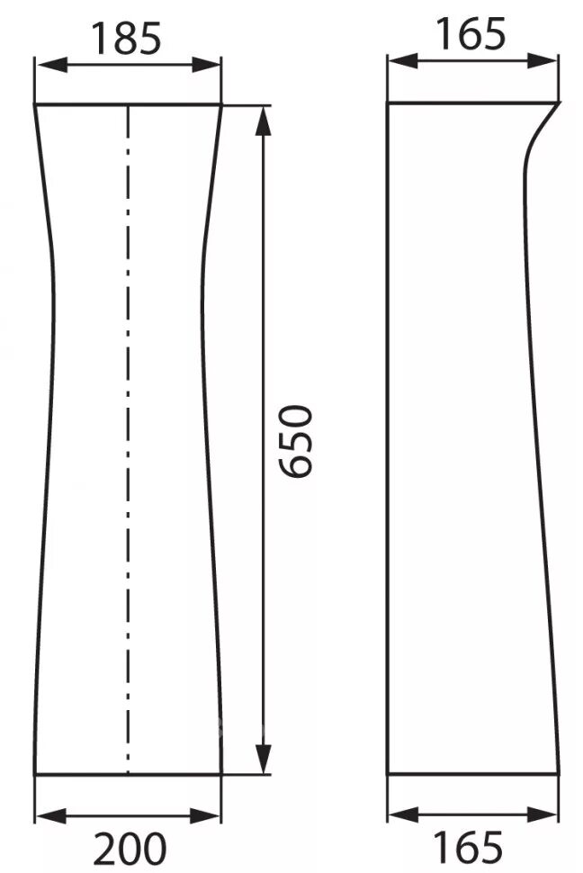 S00. 00b. 1вел. Пьедестал визит santeri. Пьедестал santeri визит, белый.