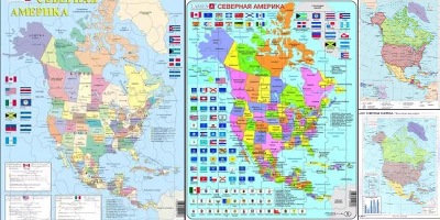 политическая карта северной америки