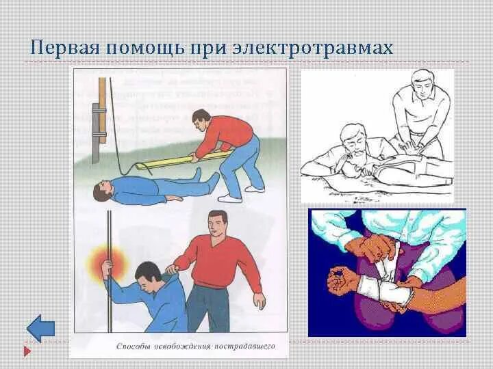 Оказание доврачебной помощи при электротравме. Первая помощь при электротравмах. Первая помощь пр электро травме. Оказание первой помощи пострадавшему при электротравмах.